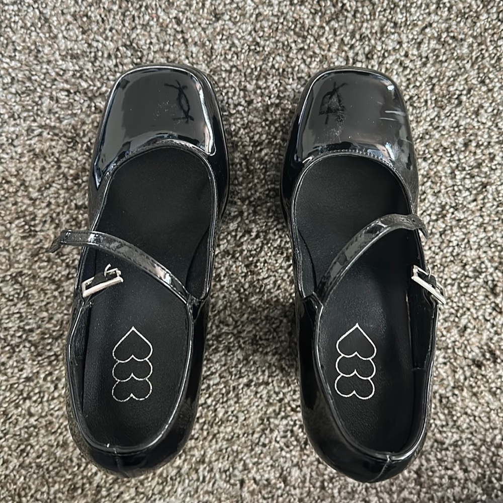 NastyGal - Black Platform Patent Mary Janes - Size US Women’s 5